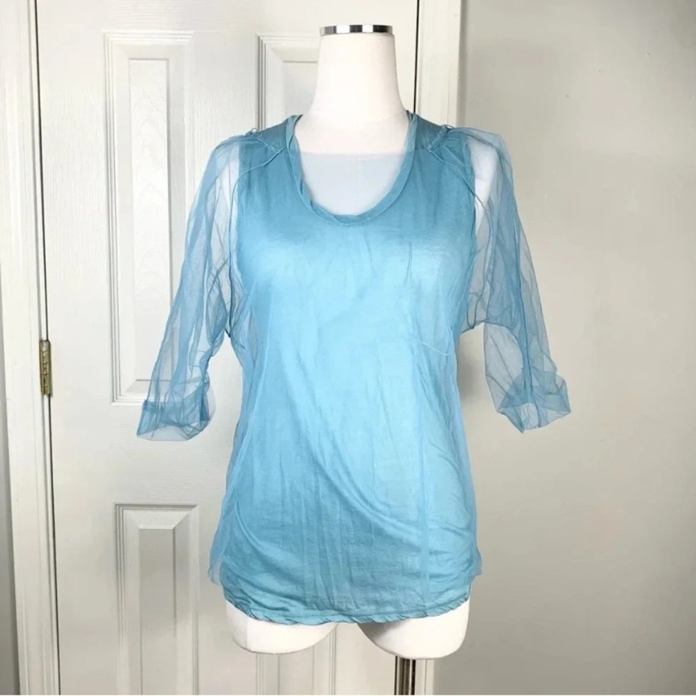 Susanne Bommer Tulle Top 3/4 Sleeve Blue
Aqua Size 34/36 (small)